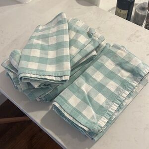 12 Gingham Cotton Napkins